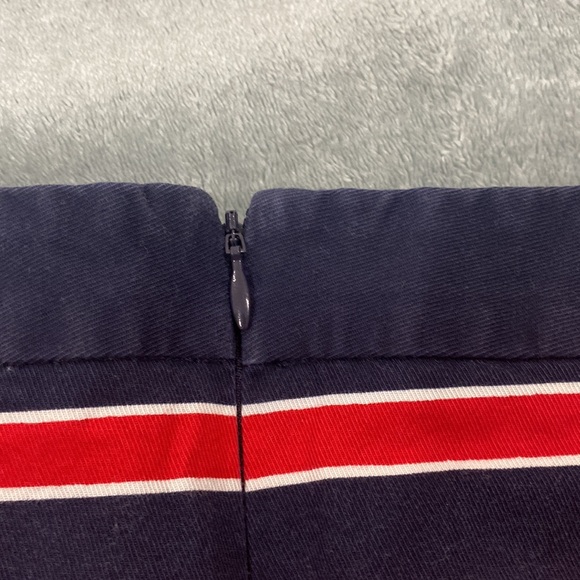 The Limited Striped Skirt size 4, navy with red stripes, outlined by white - Picture 4 of 5